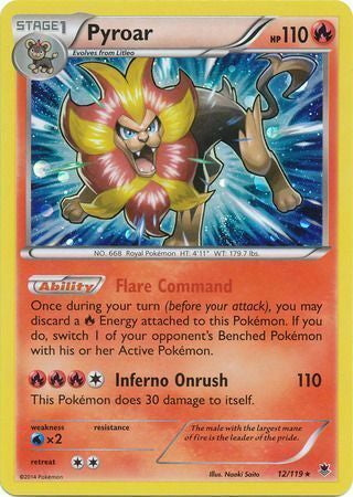 Phantom Forces Pyroar #12/119 Cosmos Holo